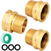 SIGURANTA adapter front view showing brass finish and compact shape for durable connections