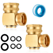 SIGURANTA front view of brass 90° elbow showing compact shape and durability