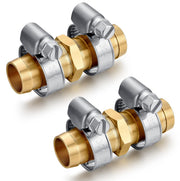 SIGURANTA front view of brass connector showing durable construction and leak prevention