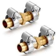 SIGURANTA front view solid brass connector showing durable construction and leak prevention