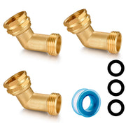 SIGURANTA brass elbow front view showing solid construction and 45° angle benefit