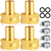 SIGURANTA brass fittings front pack showing four adapters and rings for quick replacement