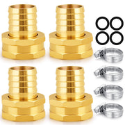 SIGURANTA front view of brass female GHT fitting showing threads and finish, reliable connection
