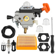 SIMPERAC carburetor front view showing mounting pattern and easy replacement benefit