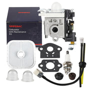 SIMPERAC carburetor front view showing mounting points and fit benefit
