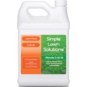 Simple Lawn Solutions front label showing product name and benefits