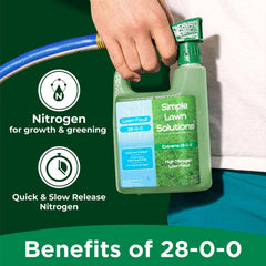Simple Lawn Solutions attached sprayer close-up for easy accurate application