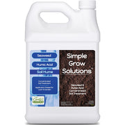 Simple Lawn Solutions front label on one-gallon bottle showing product name and volume benefits