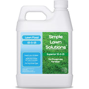 Simple Lawn Solutions front label showing product identity and quick benefits