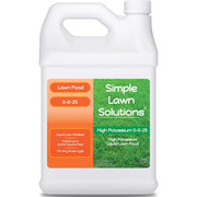 Simple Lawn Solutions front label showing product name and concentrate benefit