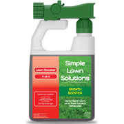 Simple Lawn Solutions front packaging showing 32 oz sprayer, highlights easy application