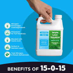 Simple Lawn Solutions pour spout close-up for easy measuring and mixing