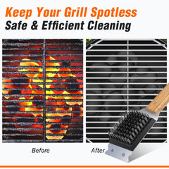 SIMPLETASTE wood handle grip offering heat resistance and comfortable control