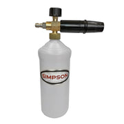 SIMPSON foam cannon front view showing bottle and nozzle, improves cleaning coverage