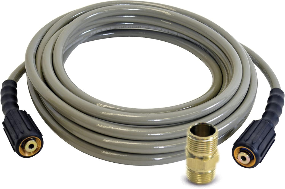SIM PSON front view of 50ft MorFlex hose showing full length and fittings for easy replacement