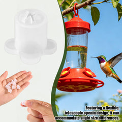 Sinbana tip installed in hummingbird feeder port proving easy tool-free fit