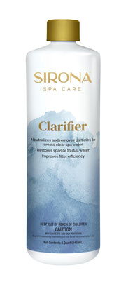 Sirona clarifier front packaging showing 32 oz bottle for fast water clarity