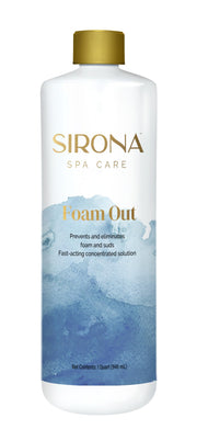 Sirona Foam Out front label showing product name and size for quick identification and purchase