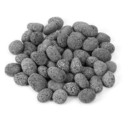 Skyflame front packaging showing tumbled lava pebble mix and benefits