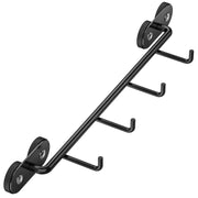 Skyflame front view of 12-inch magnetic rack showing organized hooks and clean design benefit