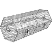 Skyflame front view closed basket showing sturdy locks and benefit of secure grilling