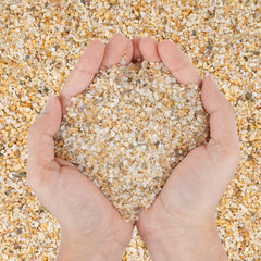Skyflame close-up coarse silica texture demonstrating heat resistance