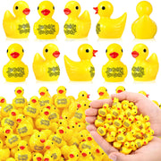 Skylety front view of 100-pack showing bright yellow ducks and ribbon for easy recognition