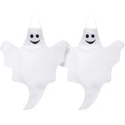 skylety front view of two ghost windsocks showing playful motion and curb appeal