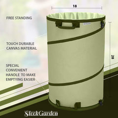 Sleek Garden drawstring top closure securing contents for transport and storage