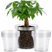 SLMKHHU front view of 45 clear nursery pots showing sizes and value
