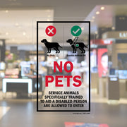 SmartSign decal front view showing clear polyester and readable message benefit: professional notice