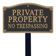 SmartSign plaque front view showing bold Private Property text and clear boundary marking benefit