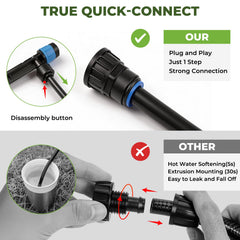SMIDOLE quick-connect joint inserted demonstrating leak-free connection