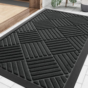 Smiry front view mat outside door keeps entry cleaner