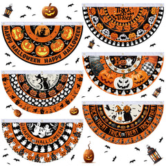 SmoothNovelty front view of six-piece fan bunting set, bright festive look