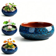 Smowfes glazed bowl front view showing clean lines and decorative appeal