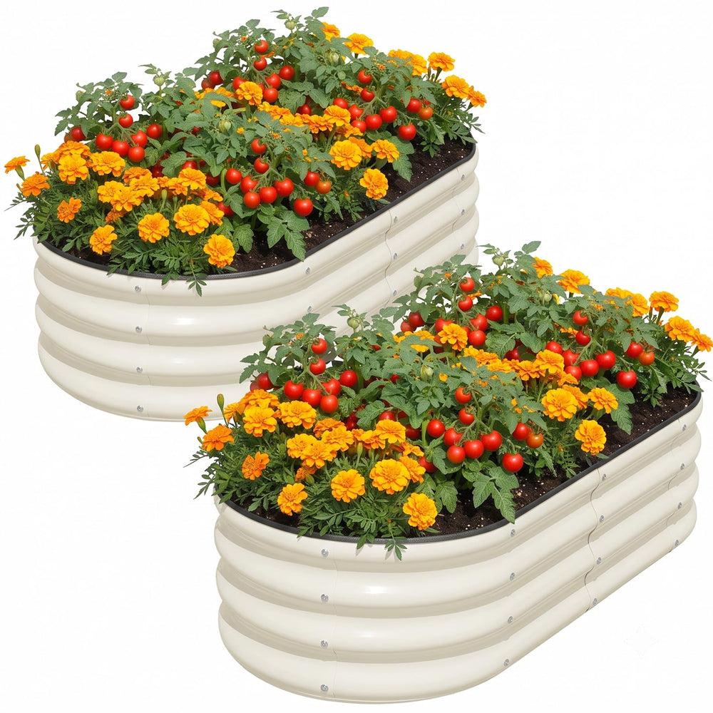 SnugNiture front view of two-pack raised beds showing neat packaged set and installation ease