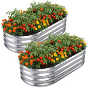 SnugNiture front view of two planter boxes showing space for vegetables