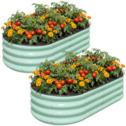 SnugNiture front view of two raised beds showing sturdy design and planting space