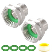 snutuya front view of two stainless adapters showing robust construction and durability
