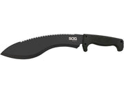 SOG kukri front view showing blade edge and brand, ideal for chopping