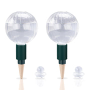 Soilagua front view of glass watering globe showing elegant shape and large capacity benefit