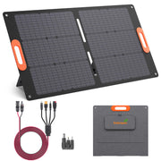 Solarapex folded panel front view showing compact carry benefit