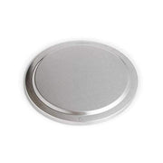 Solo Stove Bonfire lid front view showing sleek stainless top and protective cover benefit