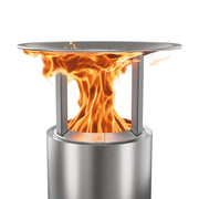 Solo Stove heat deflector front view showing compact design and broader warmth