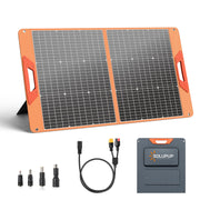 SOLUPUP folded front view showing compact portability and easy transport