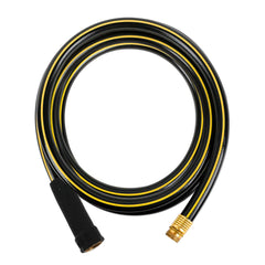 Solution4Patio front view of 10ft hose showing compact packaging and quick benefits