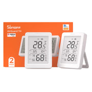 SONOFF AirGuard TH front display showing temperature and humidity for easy reading