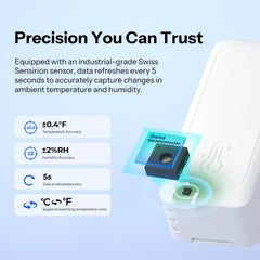 SONOFF SNZB-02B sensor chip close-up, Swiss-grade accuracy benefit