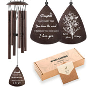 Soopau bronze wind chime front engraving shows loving message and thoughtful design
